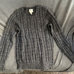 St John’s Bay Petite Medium Cable Knit Sweater Gray